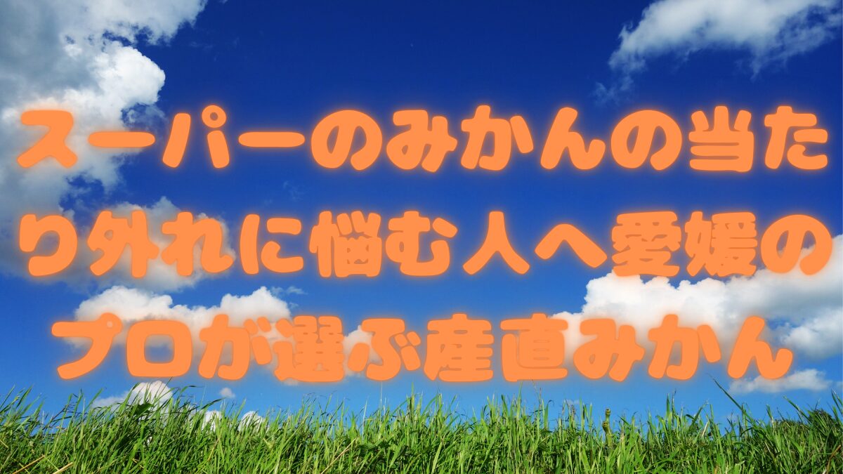 「スーパーのみかんの当たり外れに悩む人へ愛媛のプロが選ぶ産直みかん」記事アイキャッチ画像
