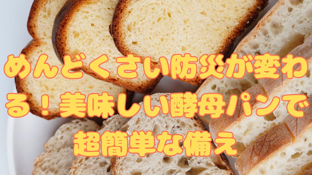 「めんどくさい防災が変わる！美味しい酵母パンで超簡単な備え」の記事アイキャッチ画像
